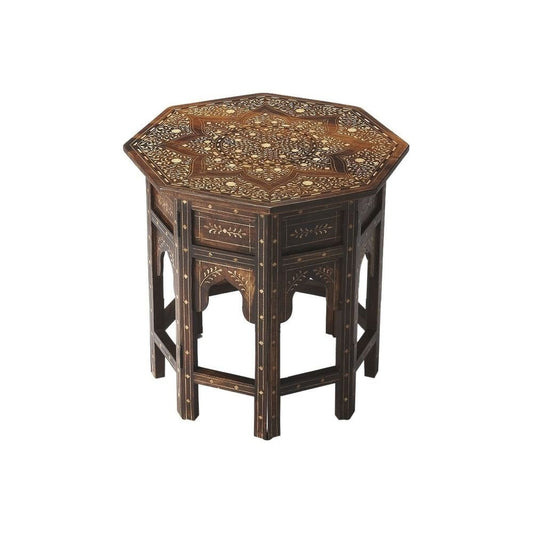 Intarsien-Couchtisch| Knochen-Inlay-Tisch| Intarsien-Couchtisch| Inlay-Beistelltisch| Wohndeko aus Holz, indisch, handgefertigt| Couchtisch