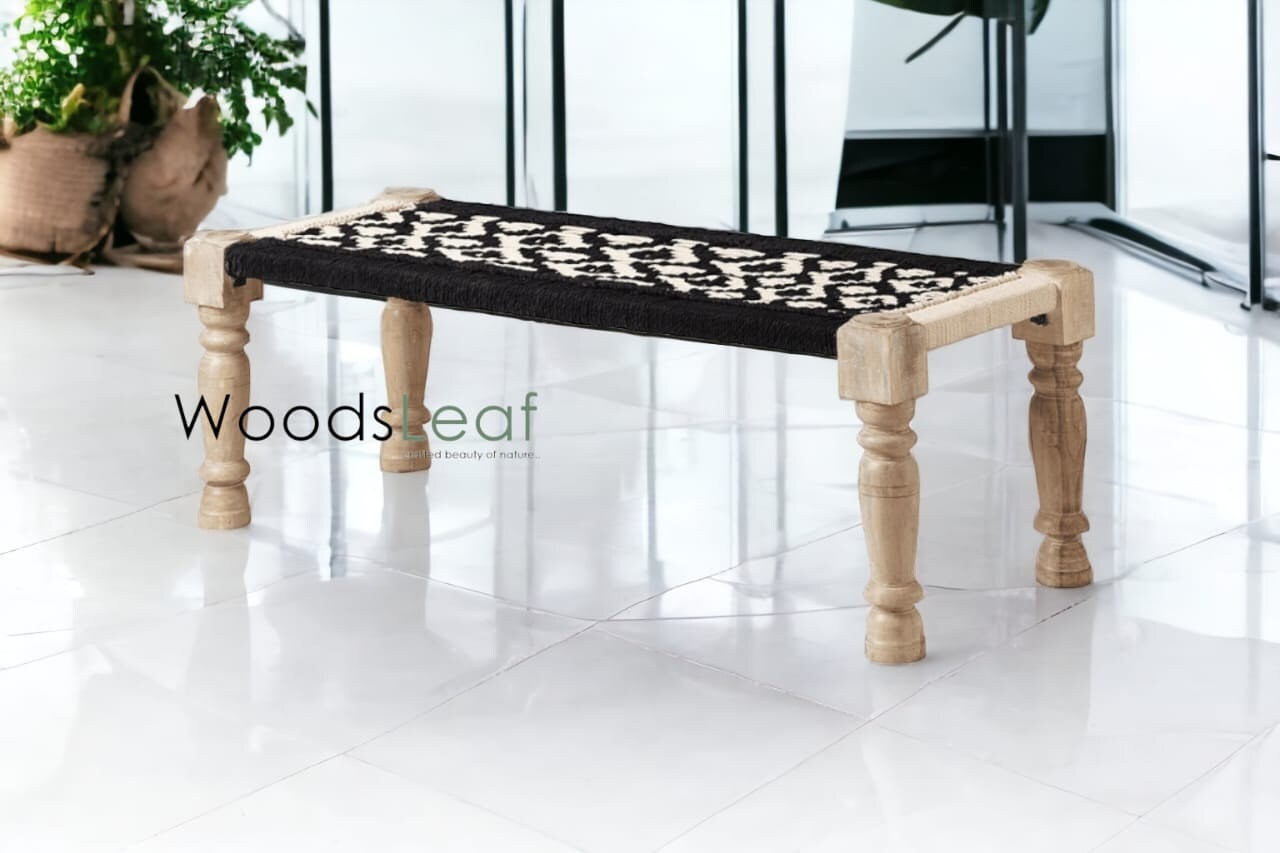Charpai Khat indien en bois pour s'asseoir, ensemble de canapé de décoration intérieure, meubles faits à la main pour le salon, Table de canapé indienne Desi