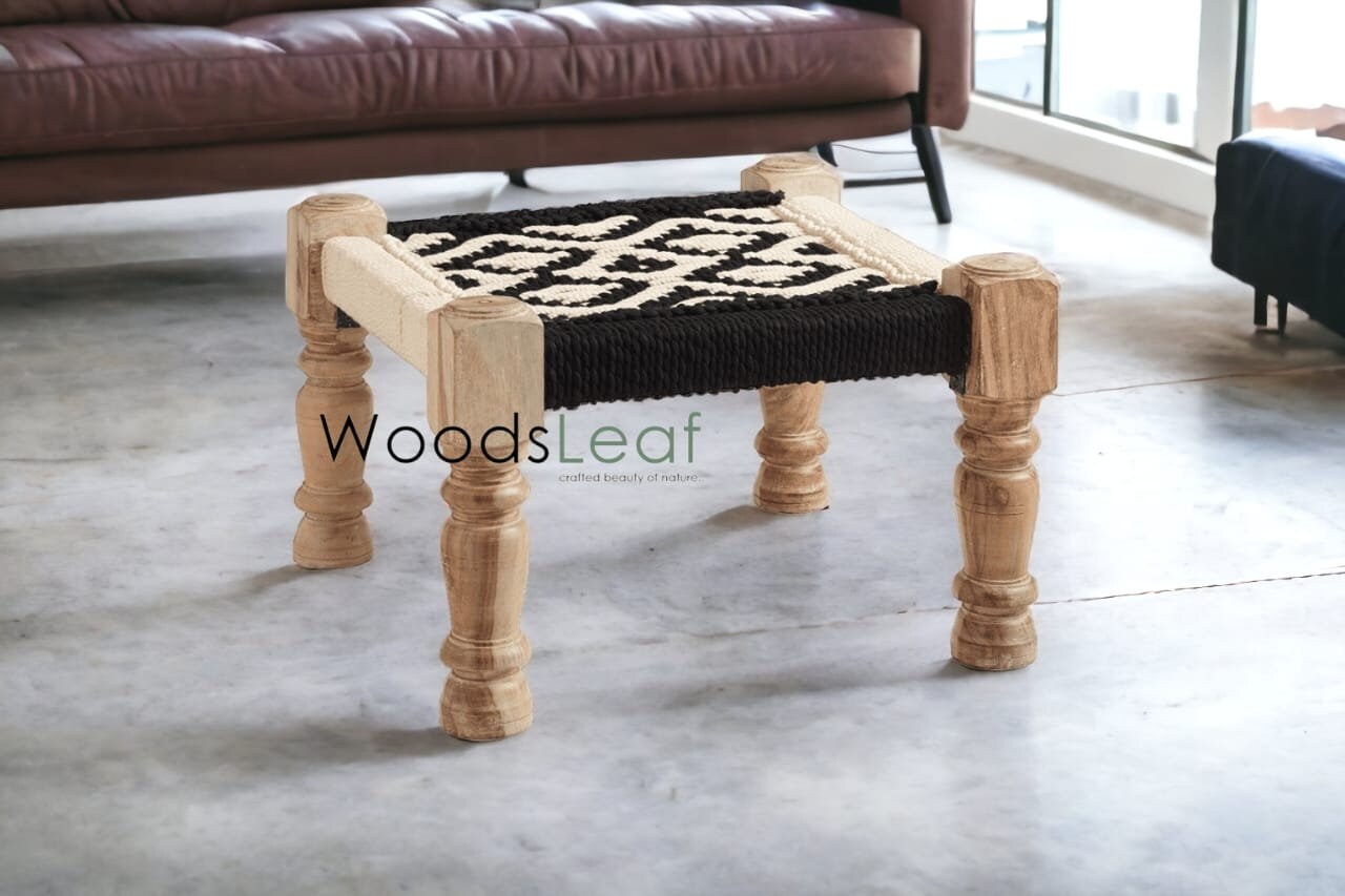 Charpai Khat indien en bois pour s'asseoir, ensemble de canapé de décoration intérieure, meubles faits à la main pour le salon, Table de canapé indienne Desi
