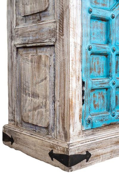 Buffet en bois fait à la main, unités de rangement d’armoires, finition en bois massif indien en détresse, meubles de chambre à coucher de salon, grand buffet