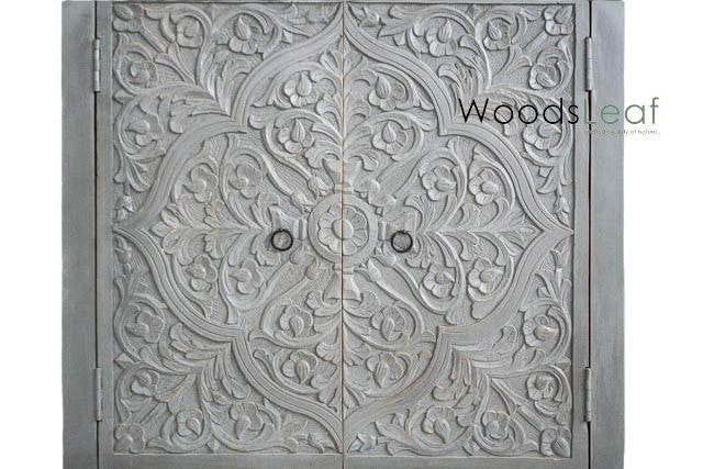 Buffet en bois fait à la main, unités de rangement d’armoires, finition en bois massif indien en détresse, meubles de chambre à coucher de salon, grand buffet