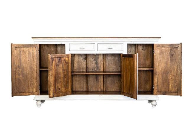Buffet sculpté à la main, unités de rangement d’armoire, finition en bois massif indien en détresse, meubles de chambre à coucher de salon, buffet sculpté à la main