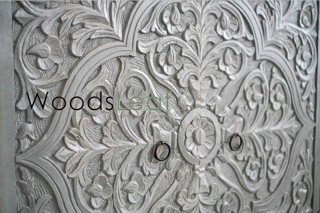 Buffet en bois fait à la main, unités de rangement d’armoires, finition en bois massif indien en détresse, meubles de chambre à coucher de salon, grand buffet