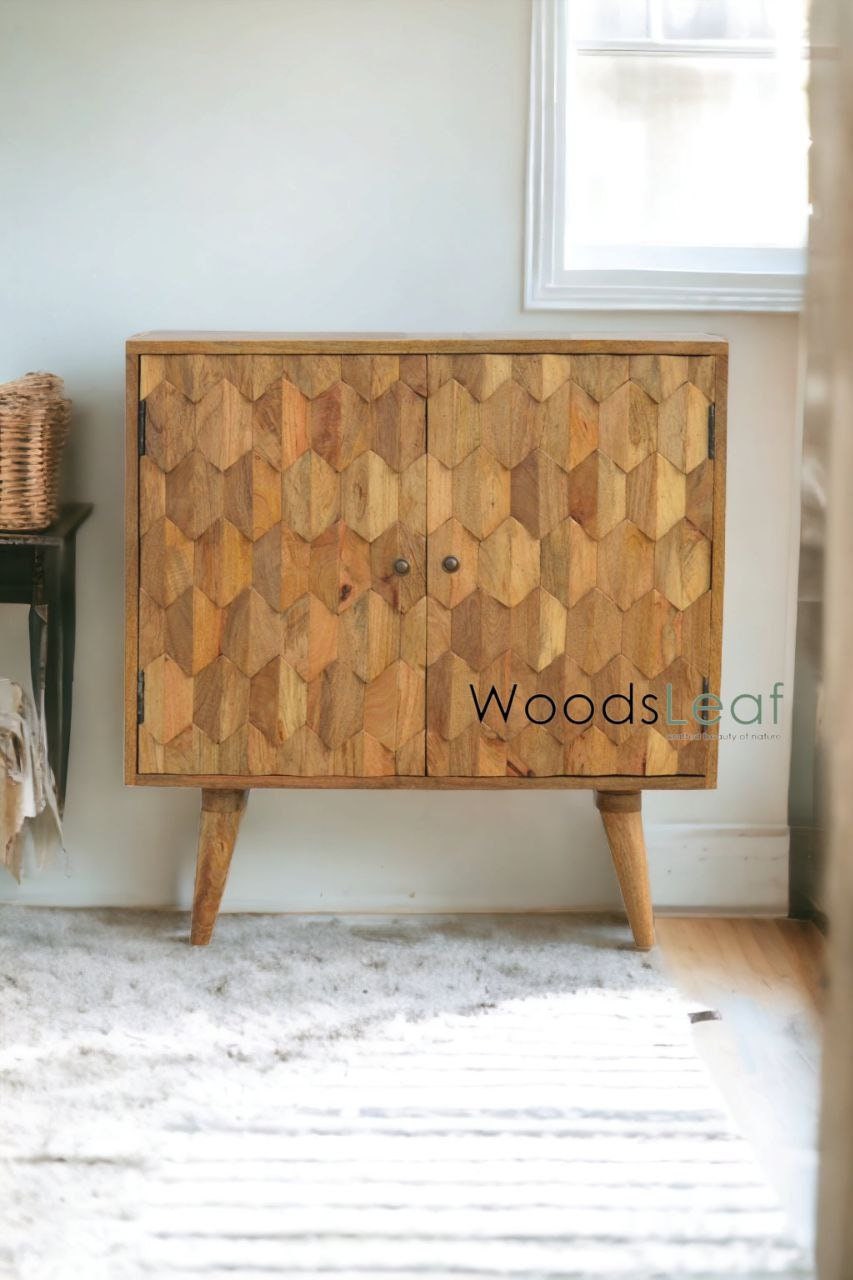 Meubles de chambre à coucher de salon, buffet sculpté, buffet sculpté à la main, unités de rangement d'armoire, bois massif indien