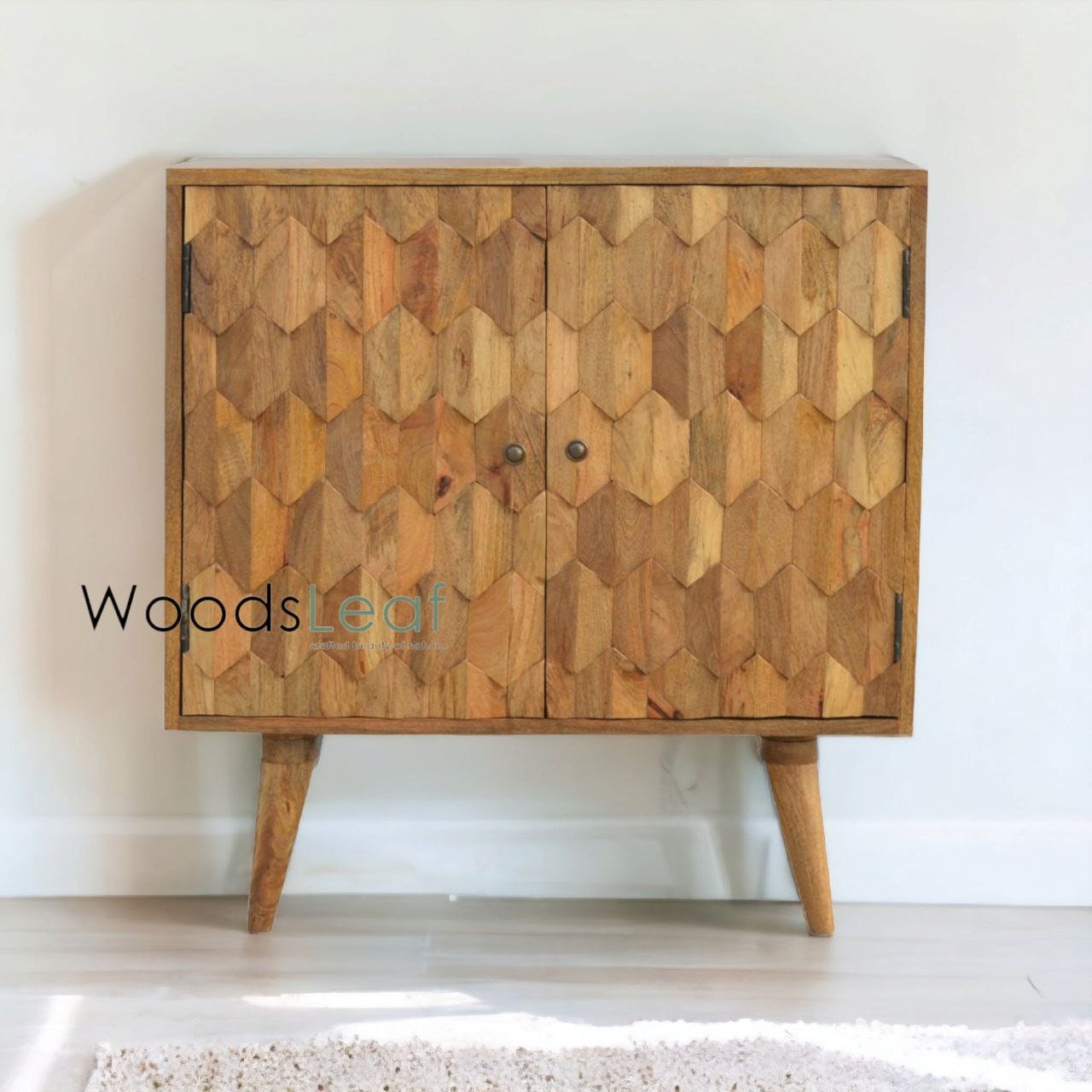 Meubles de chambre à coucher de salon, buffet sculpté, buffet sculpté à la main, unités de rangement d'armoire, bois massif indien