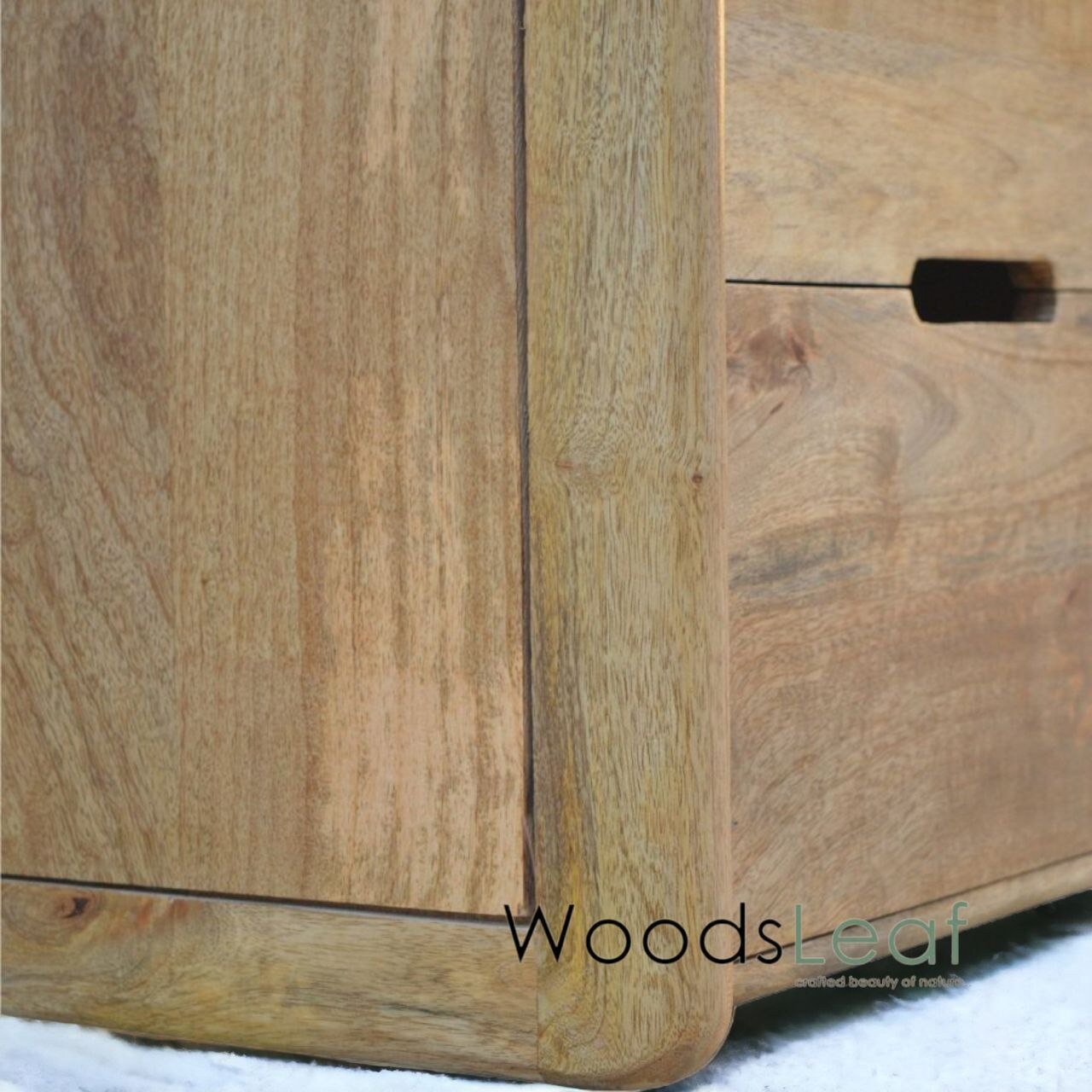 Tiroir indien en bois, maison intérieure, bois décoratif, table de rangement de chevet, table d’appoint de canapé 2 tiroirs de chevet avec fente ouverte