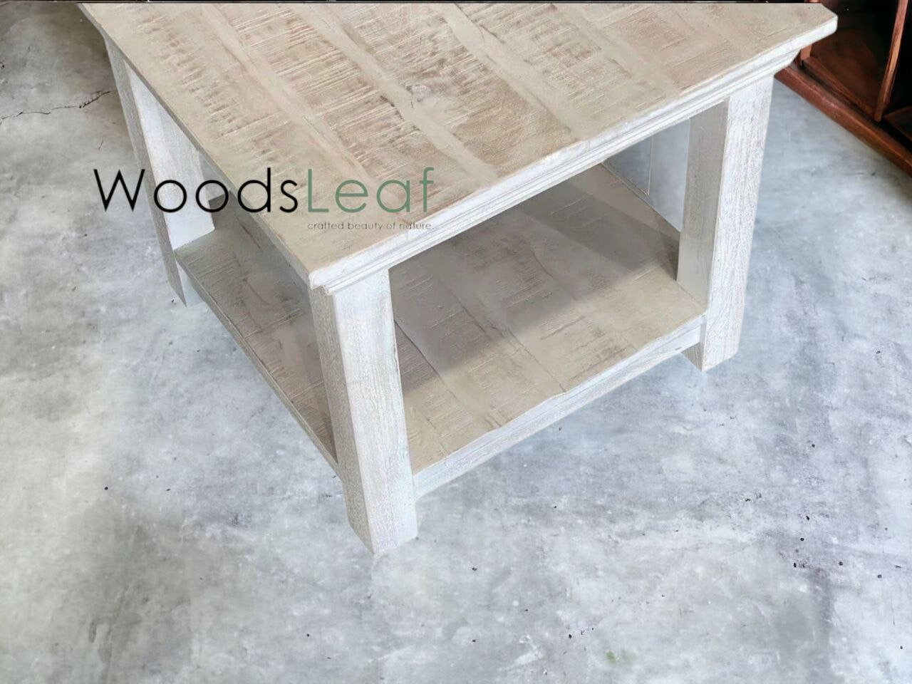 Meubles anciens Table en bois Table d'appoint Meubles en bois de manguier Design Finition vieillie