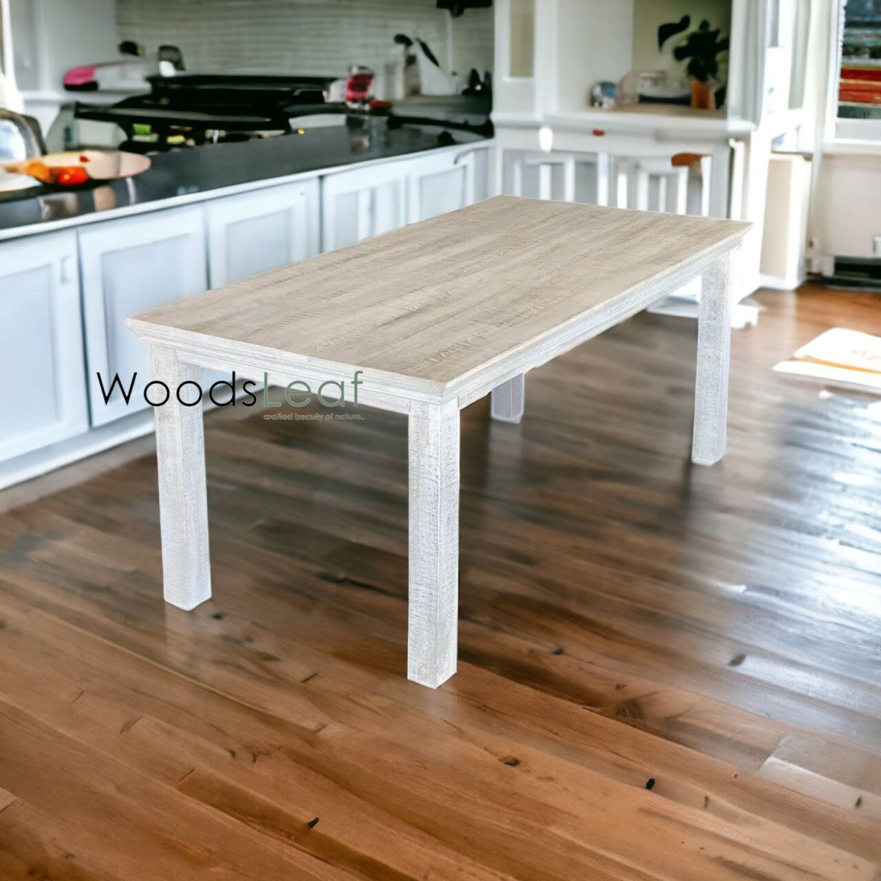 Indien magnifiquement Table décor à la maison Art Table à manger en bois rustique aspect vieilli fait à la main Table à manger rectangulaire