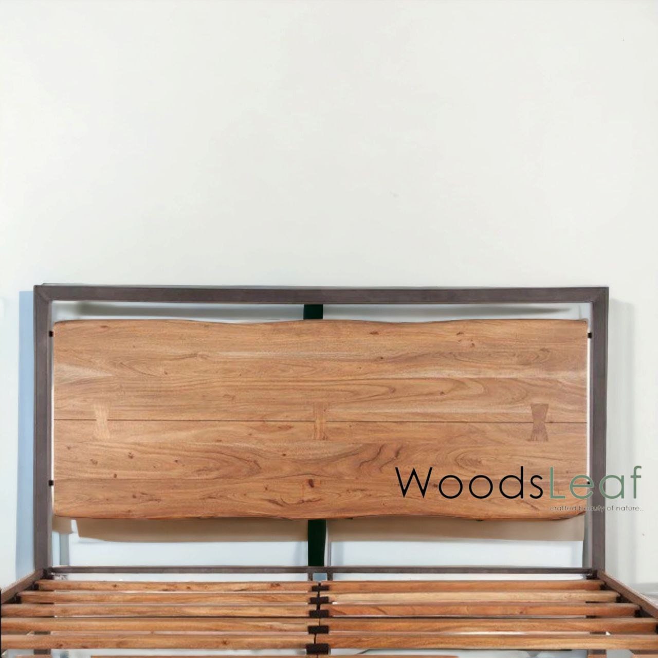 Lit en bois massif fait à la main | Lit à panneaux | Tête de lit en bois massif | Tête de lit à panneaux | Lit de taille personnalisée | Finition naturelle