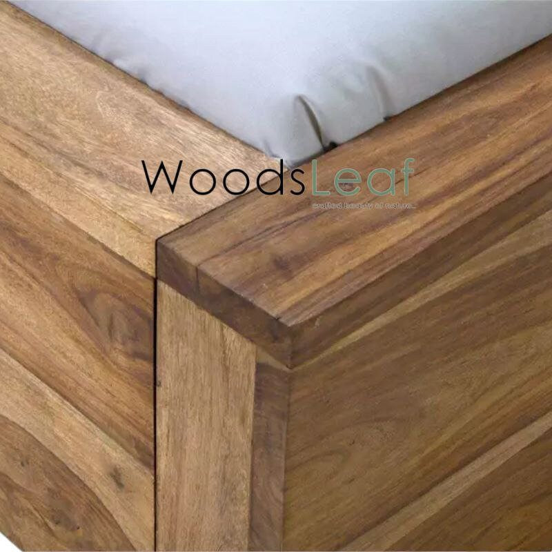 Lit en bois massif fait à la main | Lit à panneaux | Tête de lit en bois massif | Tête de lit à panneaux | Lit de taille personnalisée | Finition naturelle