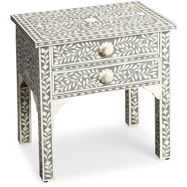 Aubrey Bone Inlay Nightstand