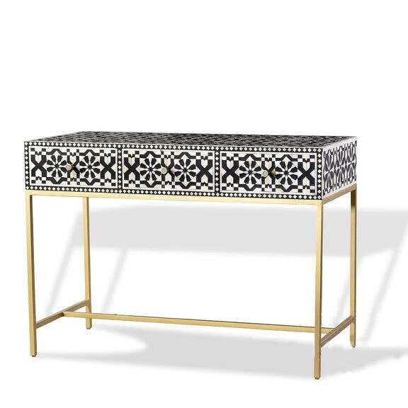 Iliad Bone Inlay Console Table