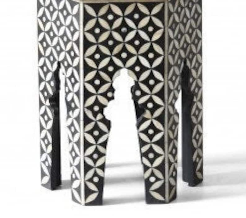 Akela Bone Inlay End Table