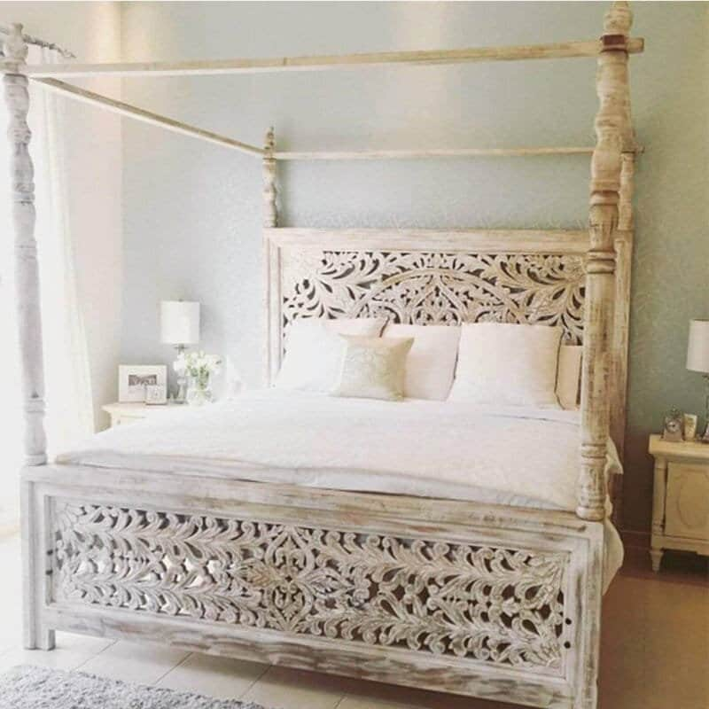 Delphine Solid Wood Bed