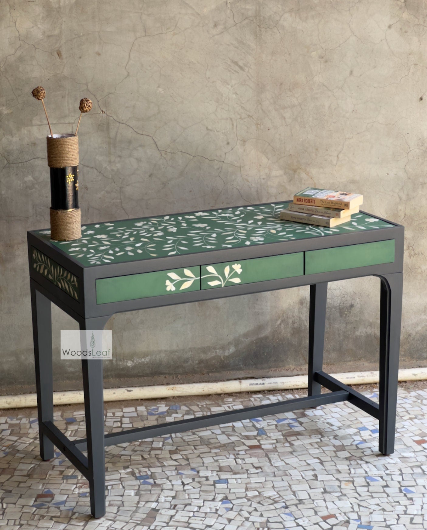 Harper Beautiful Bone Inlay Desk