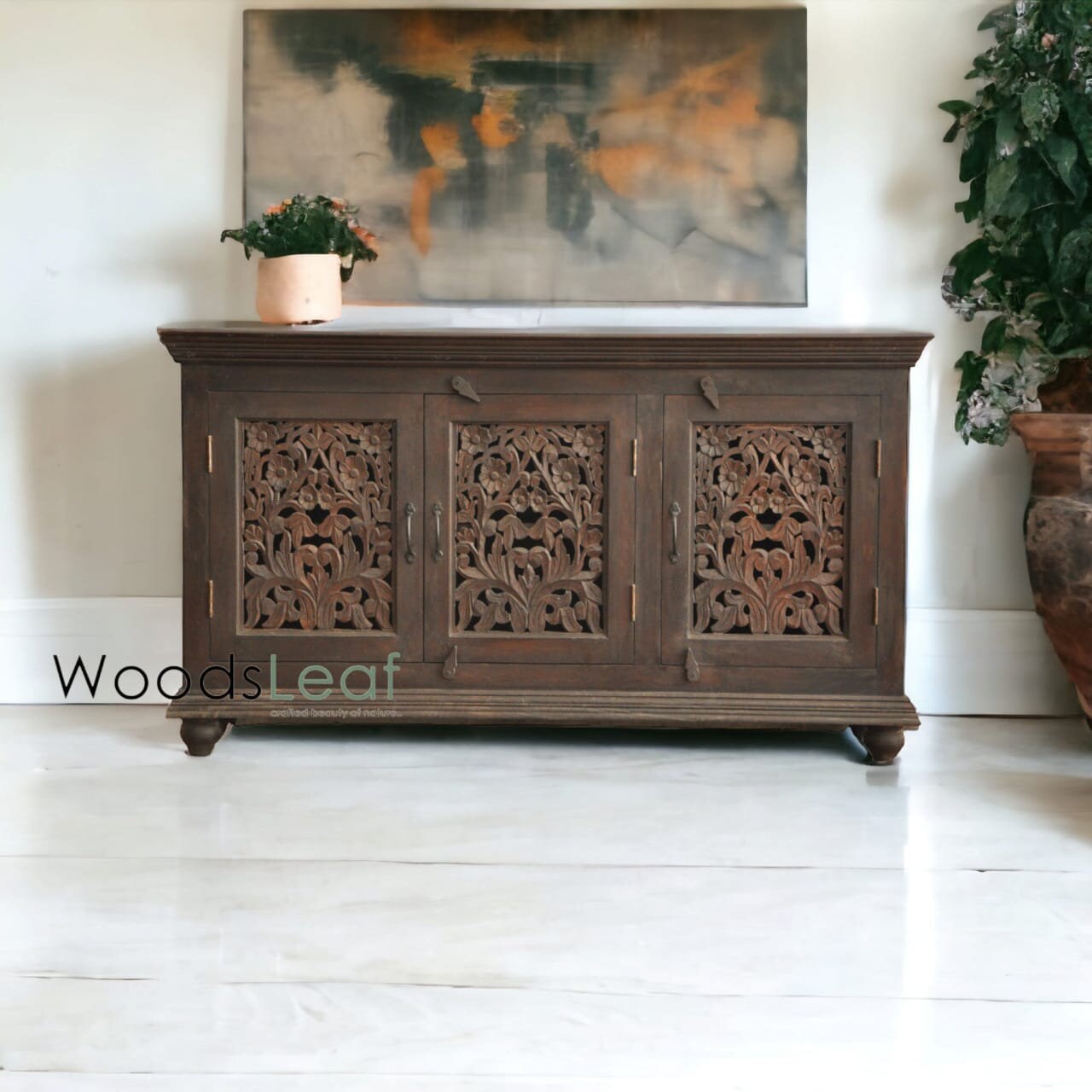 Uberta Solid Wood Cabinet