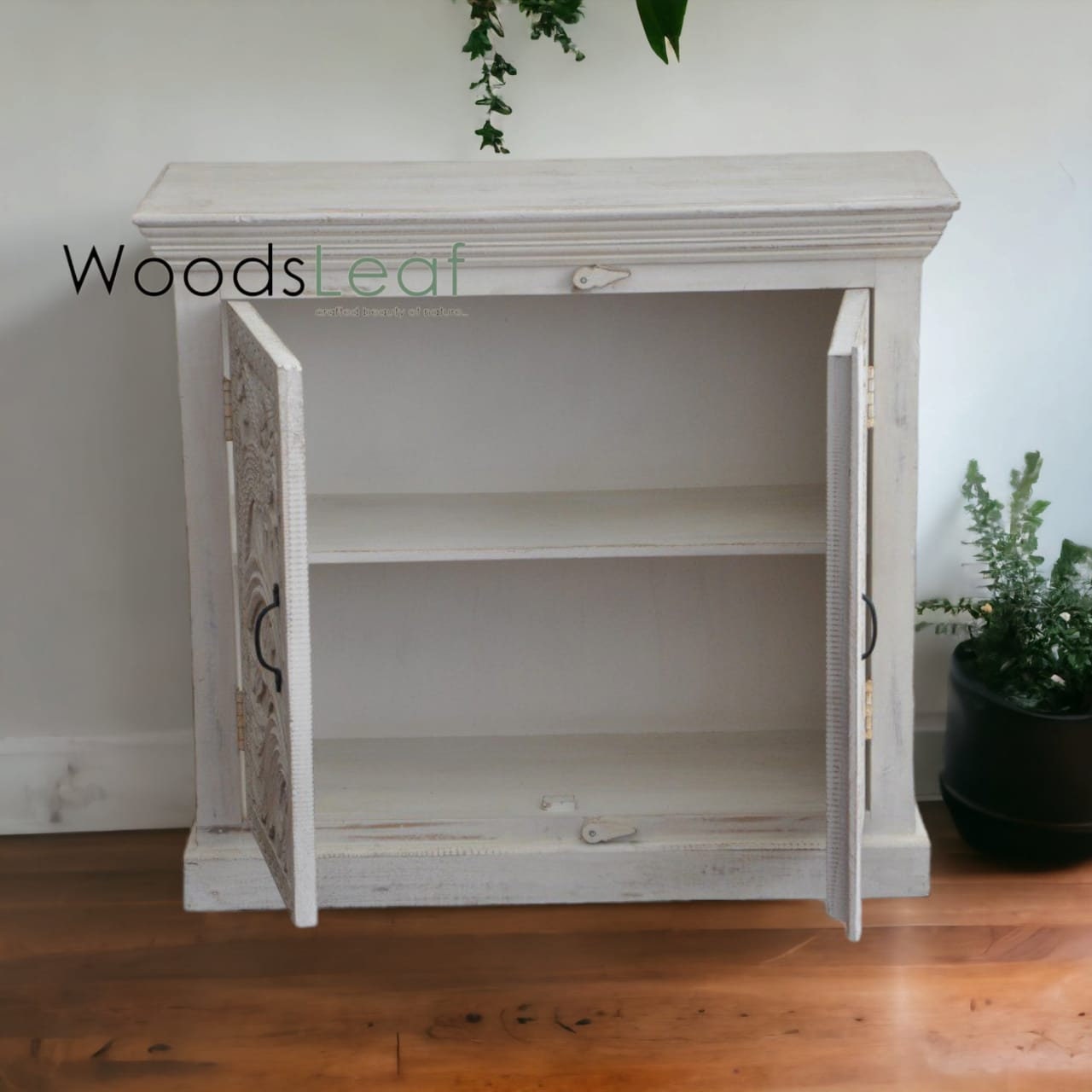 Handgefertigtes Holz-Sideboard, Schrank-Aufbewahrungseinheiten, indisches Massivholz-Distressed-Finish, Wohnzimmer-Schlafzimmer-Möbel, großes Sideboard