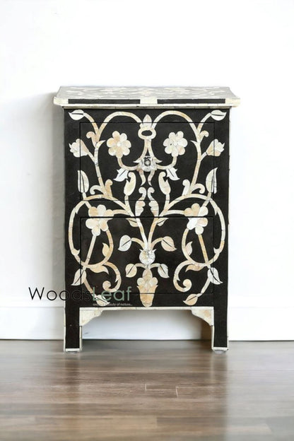 Maelis Bone Inlay Nightstand