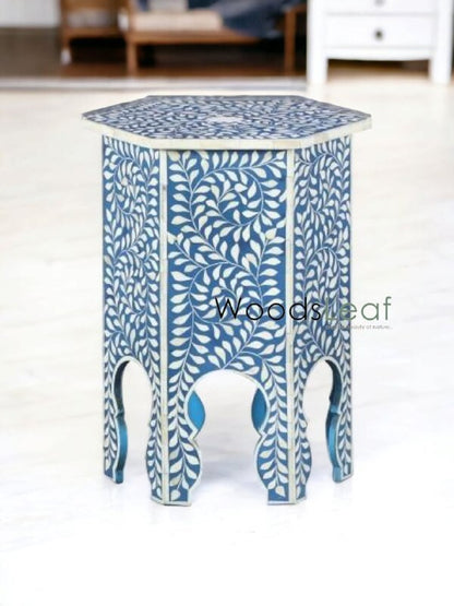 Zana Bone Inlay End Table Table