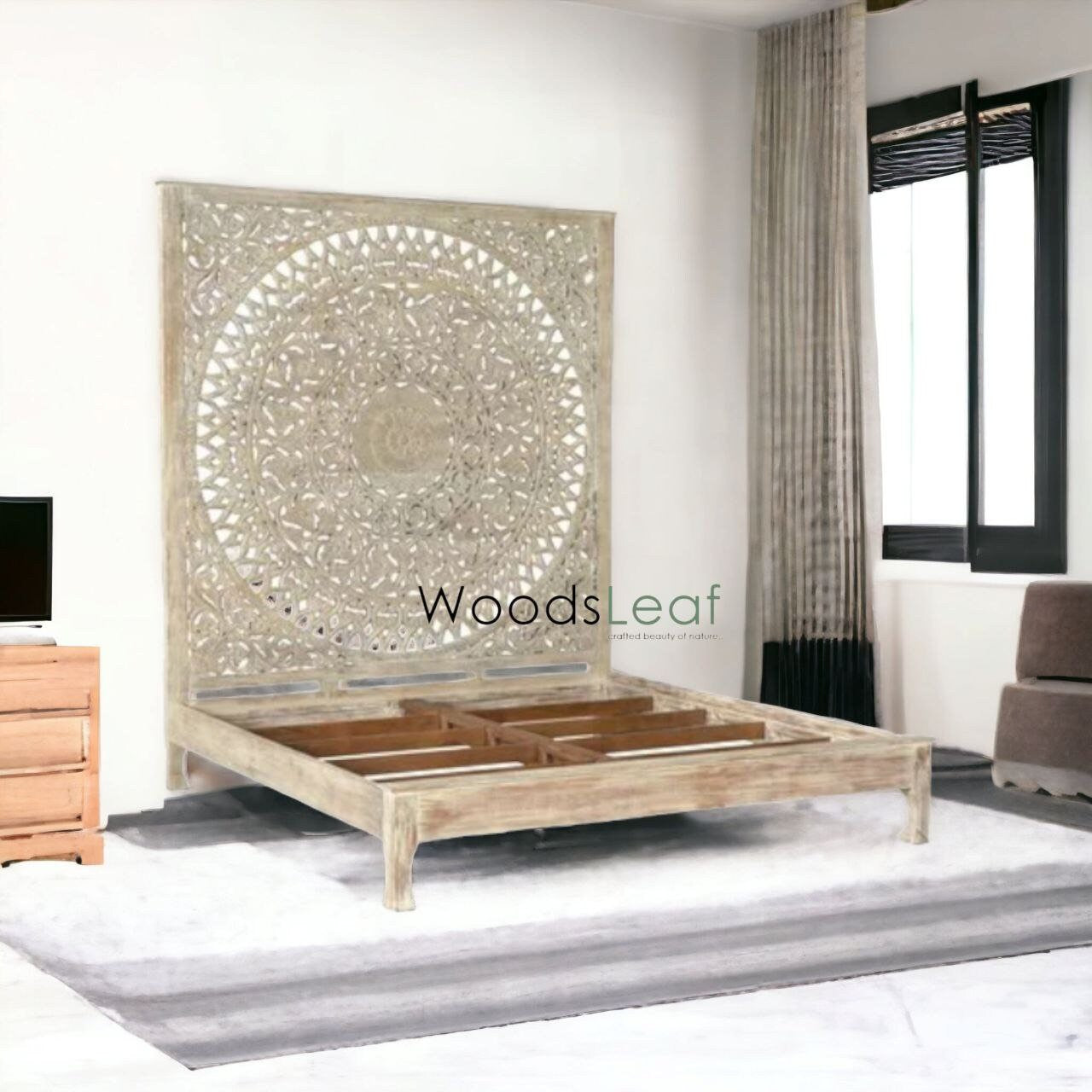 Adira Solid Wood Bed