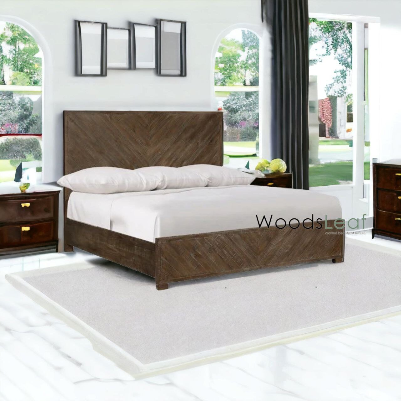 Aisha Solid Wood Bed