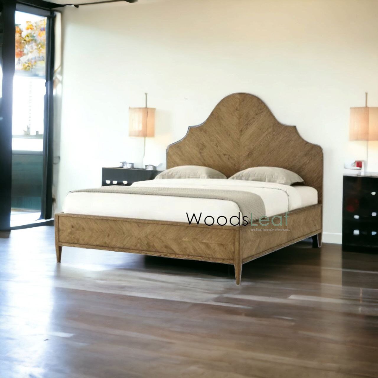 Louie Solid Wood Bed