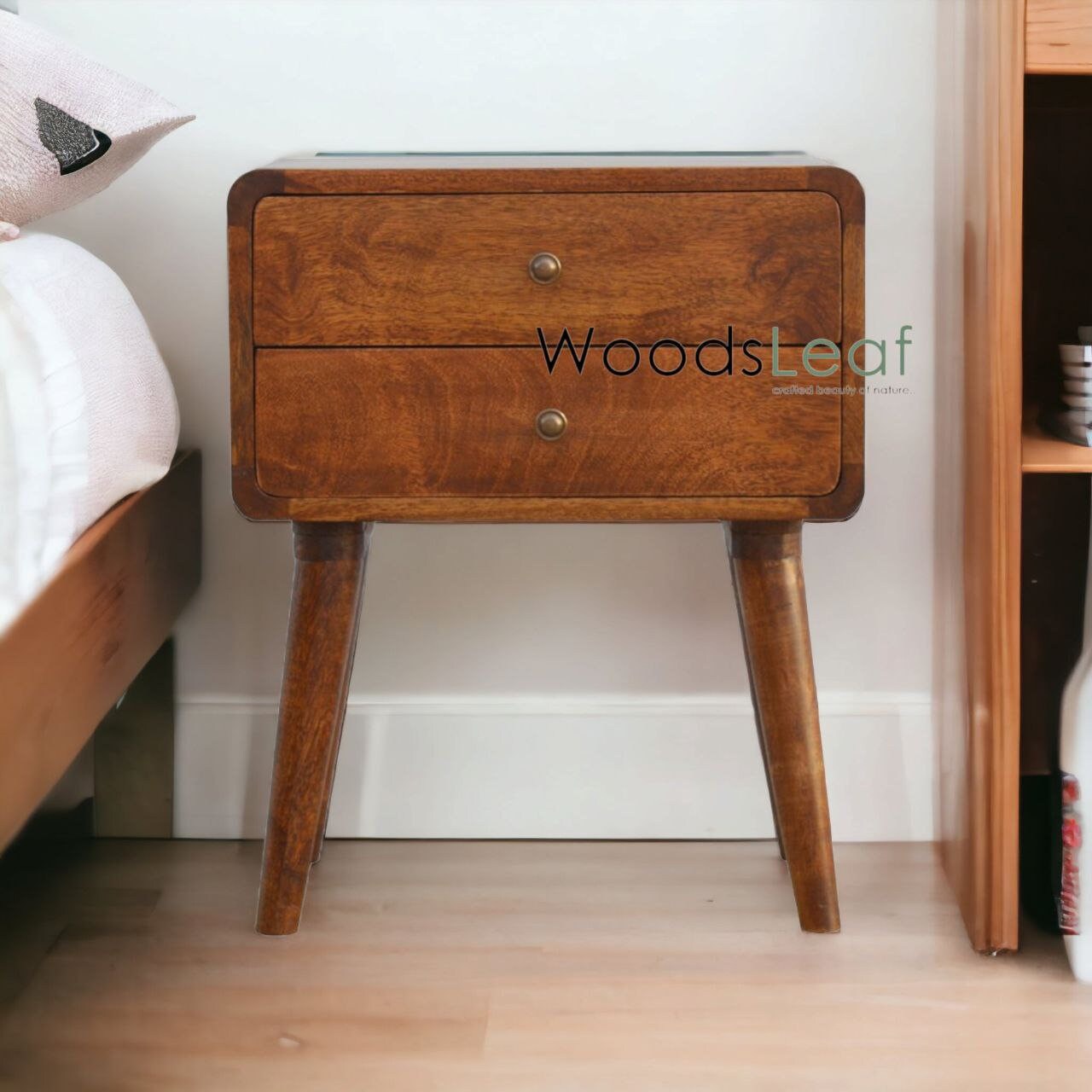 Caius Solid Wood Bedside