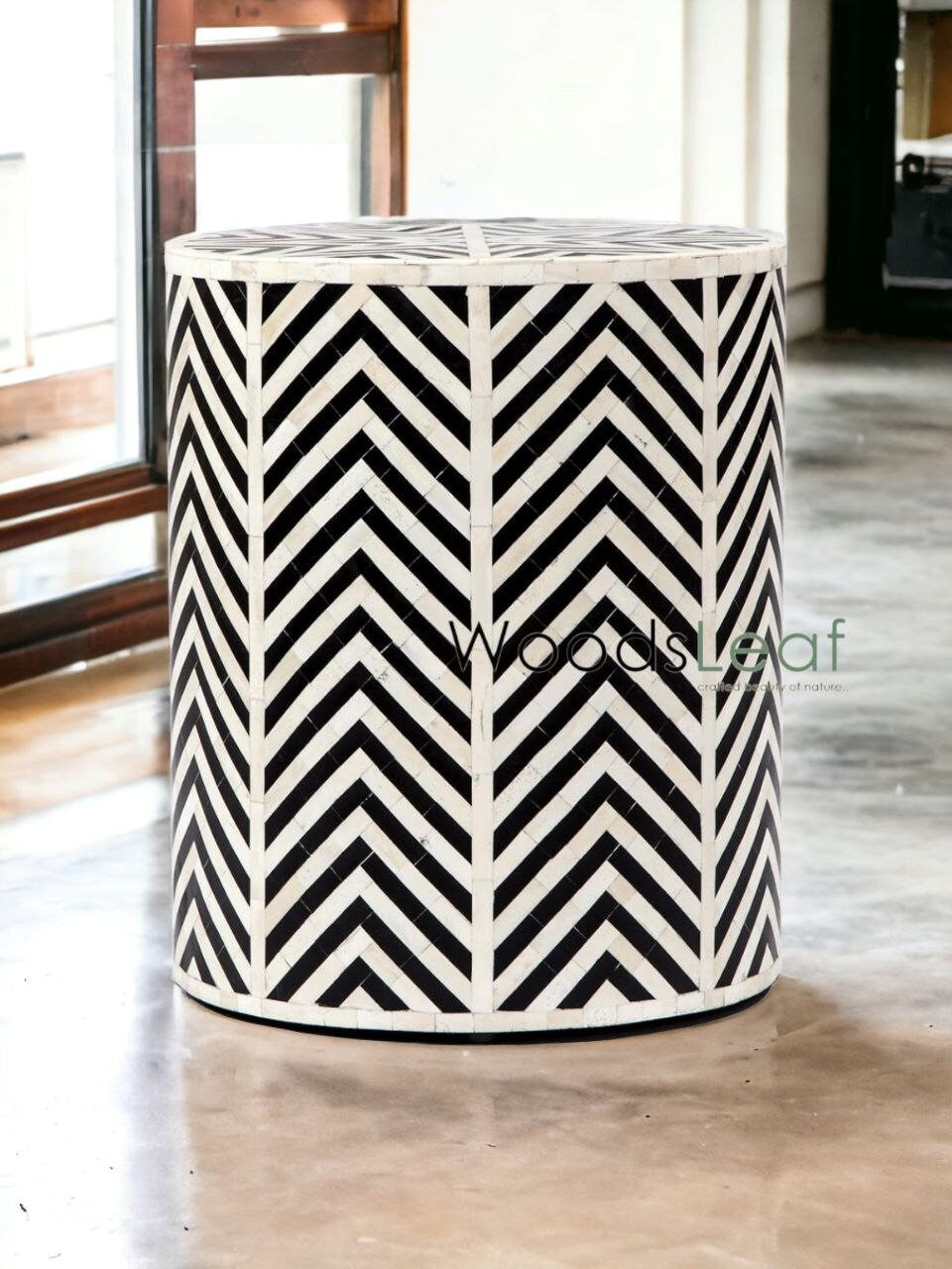 Lorena Bone Inlay End Table