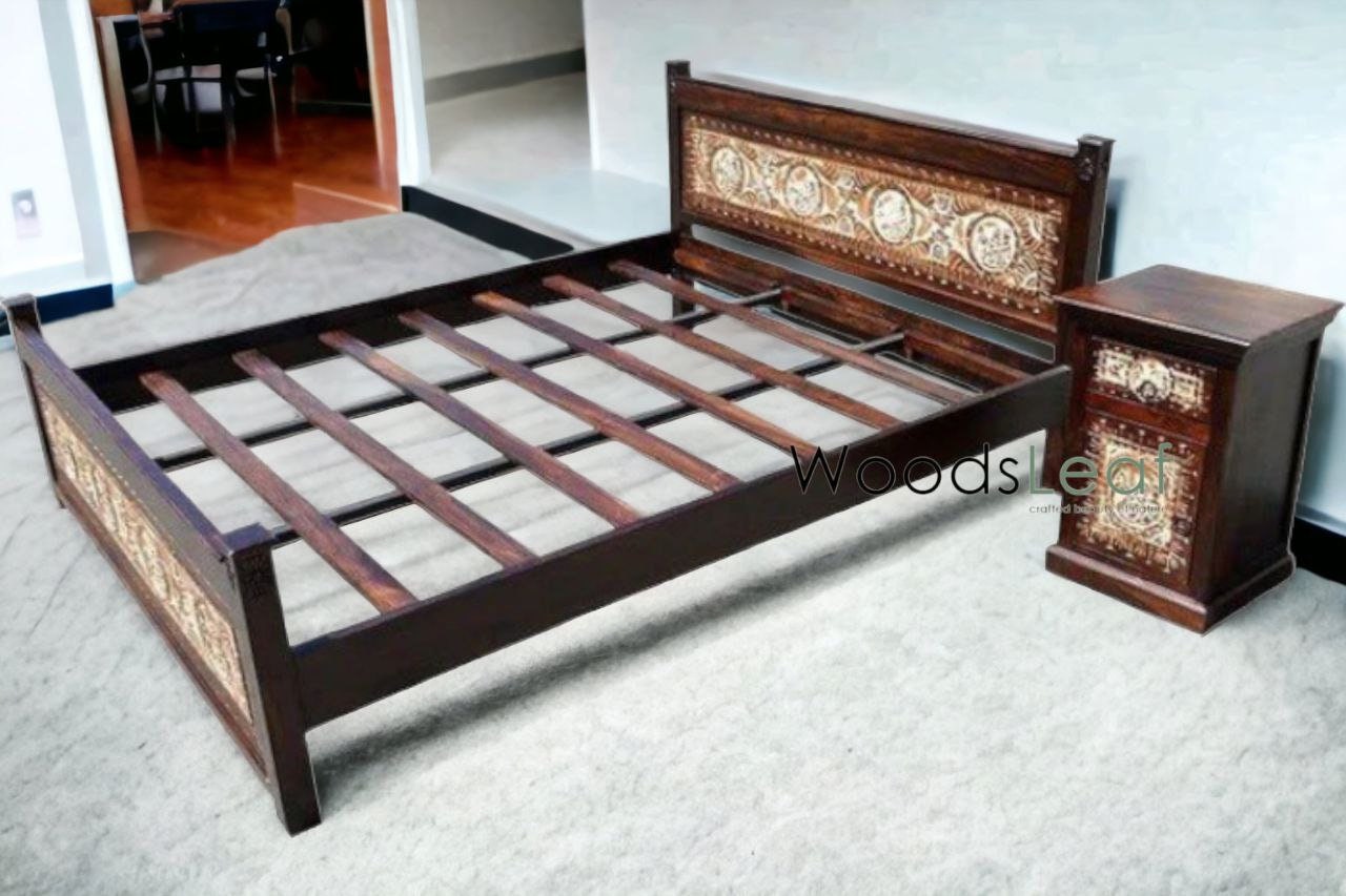 April Solid Wood Bed