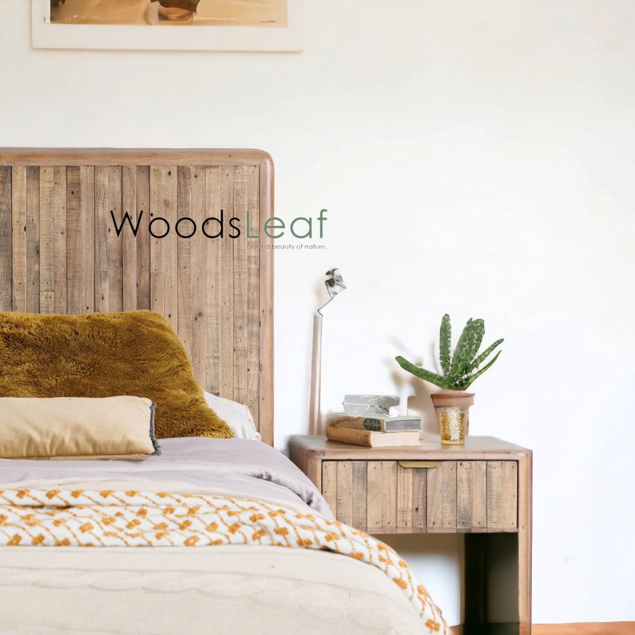 Fleur Solid Wood Bed