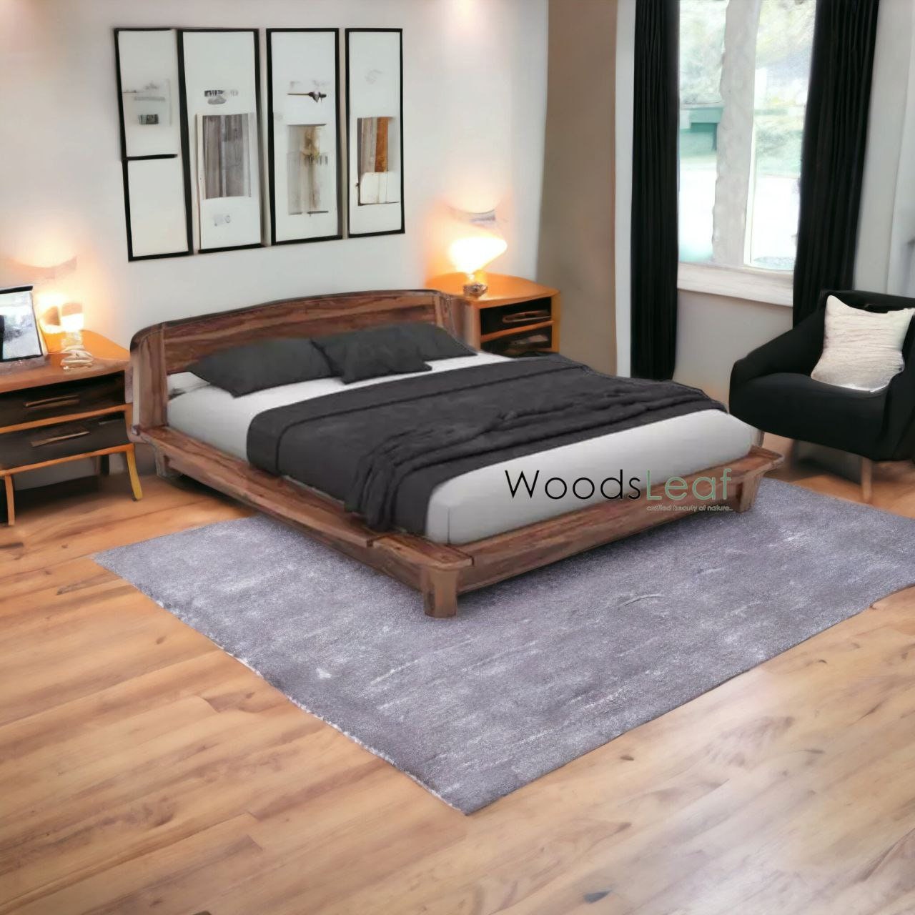 Mabel Solid Wood Bed