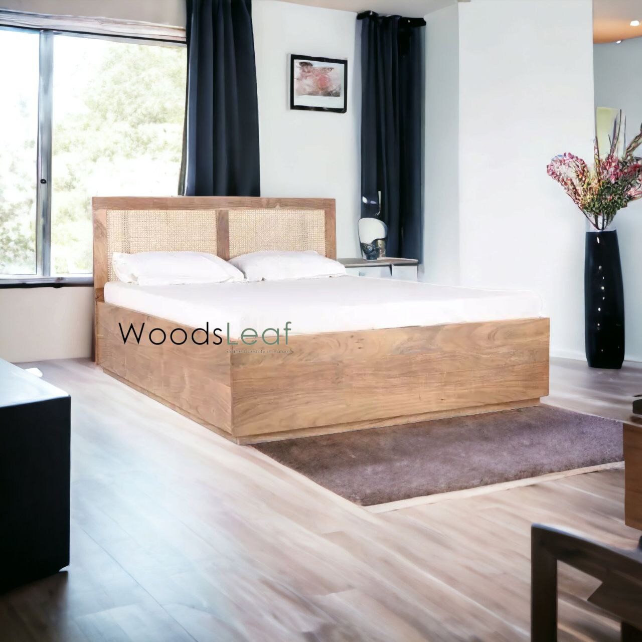 Saale Solid Wood Bed