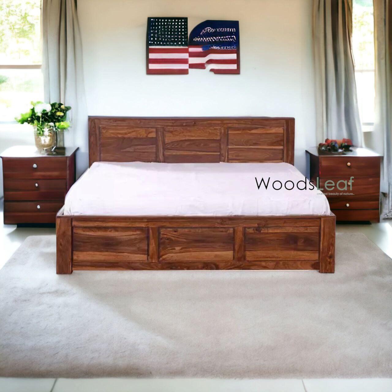 Petra Solid Wood Bed